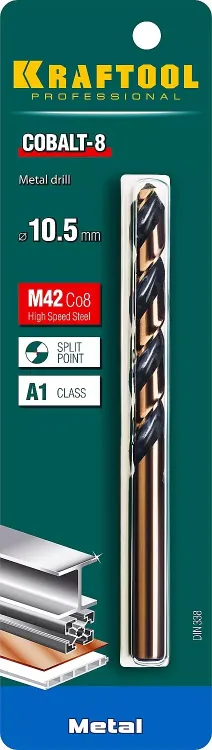 Сверло по металлу HSS-Co 29656-10.5 купить в Урае