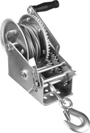 Лебедка ручная барабанная ЗУБР &quot;ПРОФЕССИОНАЛ&quot;, тяговая, тросовая, 1,1т, 8м 43113-1.1_z01 купить в Урае