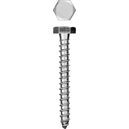 Шурупы ЗУБР &quot;МАСТЕР&quot; с шестигранной головкой, оцинкованные, 6x60мм, 4шт 300456-06-060 купить в Урае