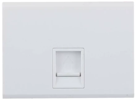 Розетка СВЕТОЗАР &quot;ЭФФЕКТ&quot; компьютерная, одинарная, без вставки и рамки, цвет белый SV-54419-W купить в Урае