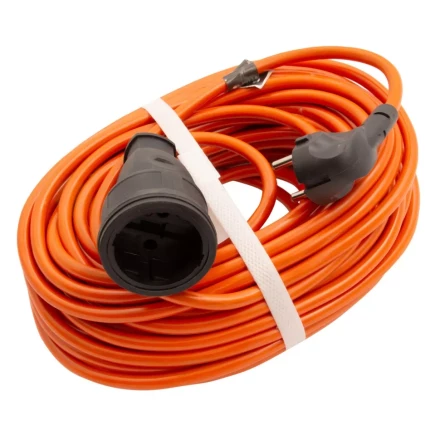 Удлинитель-шнур силовой 20 м Сибртех 95832, 16А, тип УХ16, ПВС, усиленный, 1 розетка без заземления купить в Урае