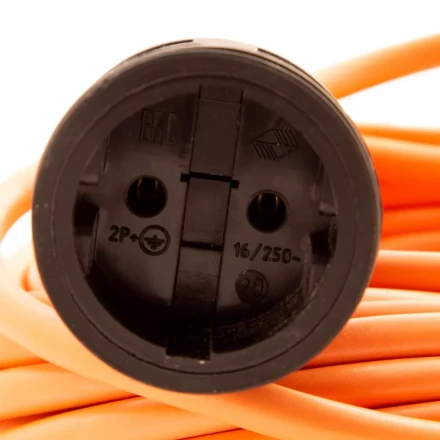 Удлинитель-шнур силовой 20 м Сибртех 95832, 16А, тип УХ16, ПВС, усиленный, 1 розетка без заземления купить в Урае