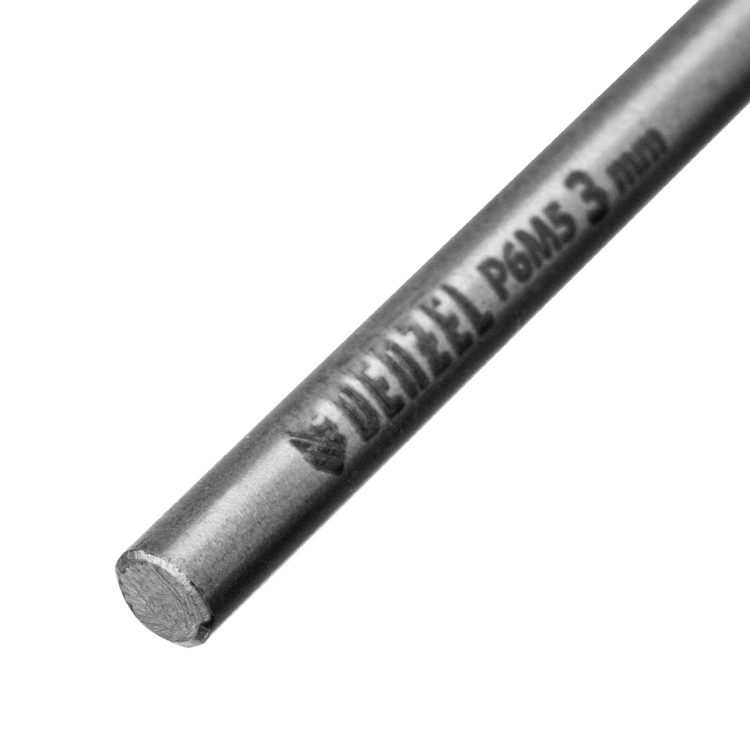 Сверло спиральное по металлу 3 x 60 мм, Р6М5, Golden Tip , 2шт. Denzel 718225 купить в Урае