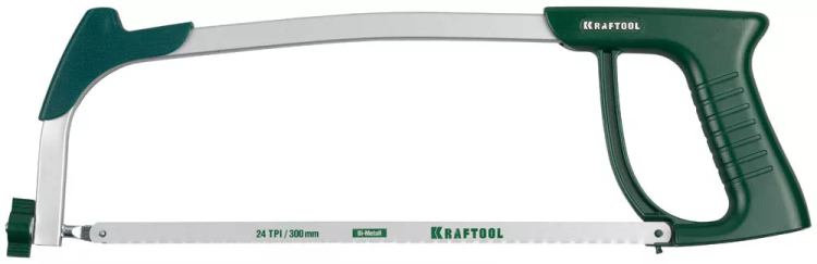 Ножовка по металлу, KRAFTOOL 15811, металлическая рукоятка, натяжение 120 кг, 300 мм 15811 купить в Урае