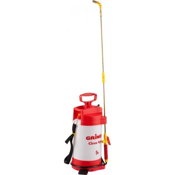 Опрыскиватель GRINDA садовый "Clever Spray",5 л, с латунным  телескоп. удлинителем и упорами для ног 8-425155_z01 купить в Урае