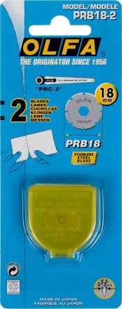 Лезвие OLFA круговое из нержавеющей стали для PRC-2, 18х0,3мм, 2шт OL-PRB18-2 купить в Урае