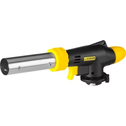 Газовая горелка &quot;ProTerm&quot; на баллон, STAYER &quot;PROFESSIONAL&quot; 55580, с пьезоподжигом, регулировка пламени, цанговое соединение, 1300С 55580 купить в Урае