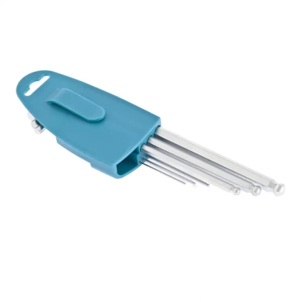 Набор ключей имбусовых HEX 1,5–10 мм S2 9 шт экстра-длинные с шаром сатинированные Gross 16404 купить в Урае