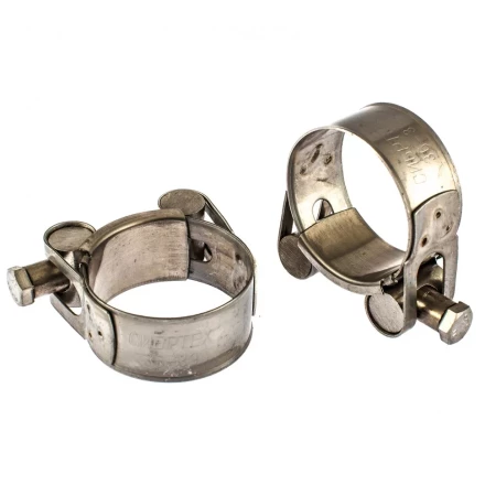 Хомуты металлические силовые 36-39 мм ширина 20 мм шарнирный W4 2 шт Сибртех 475233 купить в Урае