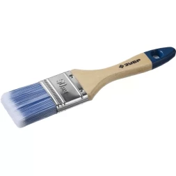Кисть плоская  ЗУБР "АКВА-МАСТЕР", искусственная щетина, деревянная ручка, 50мм 4-01007-050