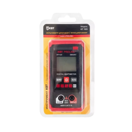 Мультиметр цифровой компактный КВТ SMART KT 123 с автоматическим выбором режимов и пределов измерений (88550) купить в Урае
