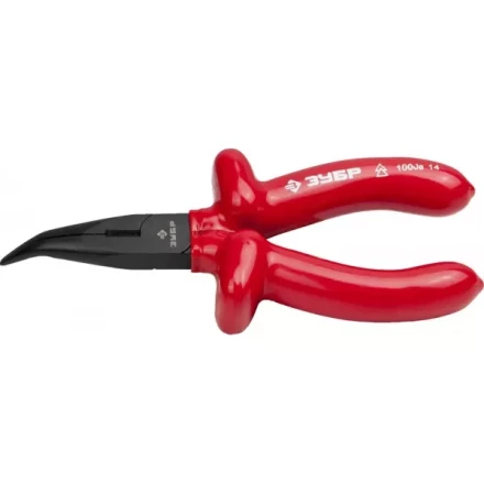Тонкогубцы ЗУБР "МАСТЕР" "ЭЛЕКТРИК" изогнутые диэлектрические, высоковольтные до ~1000В, 160мм 2214-4-16_z02 купить в Урае