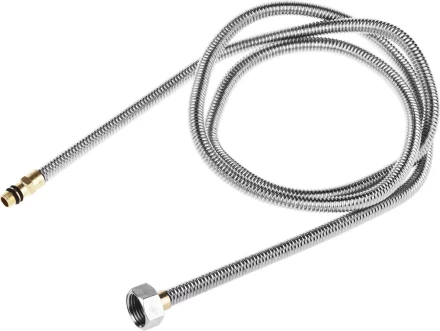 Подводка ЗУБР &quot;ЭКСПЕРТ&quot; сильфонная из нержавеющей стали, для смесителя, укороченная, г/ш (гайка-штуцер), 1/2&quot;, 1,5м 51012-150 купить в Урае