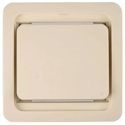 Выключатель СВЕТОЗАР &quot;ГАММА&quot; одноклавишный, без подсветки, цвет бежевый, 10А/~250В SV-54130-B купить в Урае
