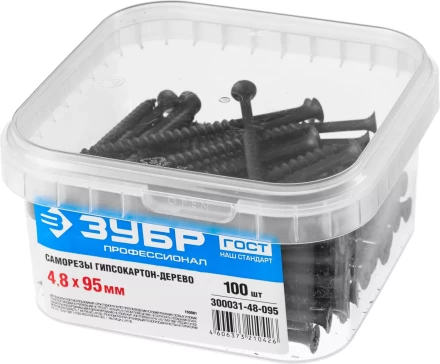 Саморезы фосфатированные с крупной резьбой, гипсокартон-дерево, ЗУБР 300031-48-095, PH2, 4,8 x 95 мм, 100 шт 300031-48-095 купить в Урае