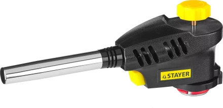 Газовая горелка &quot;ProTerm&quot; на баллон, STAYER &quot;PROFESSIONAL&quot; 55582, с пьезоподжигом, регулировка пламени, вихревое пламя, цанговое соединение, 1300С 55582 купить в Урае