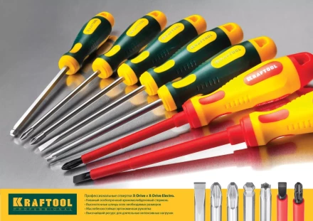 Отвертка KRAFTOOL &quot;EXPERT&quot;, Cr-Mo-V сталь, двухкомпонентная противоскользящая рукоятка, PZ, №2x38мм 250073-2-038 купить в Урае