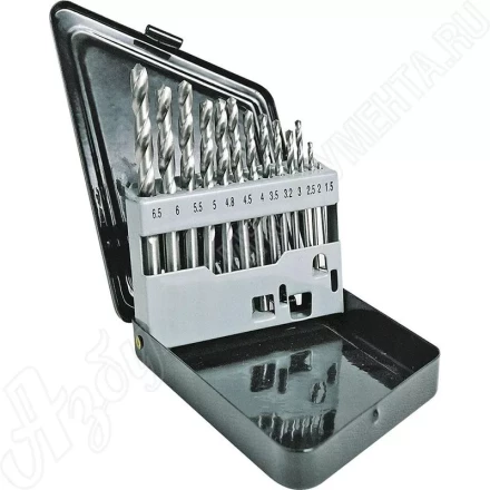 Набор сверл по мет 1,5-6,5мм 13шт белые, мет. коробка Кратон 1 05 01 011 купить в Урае