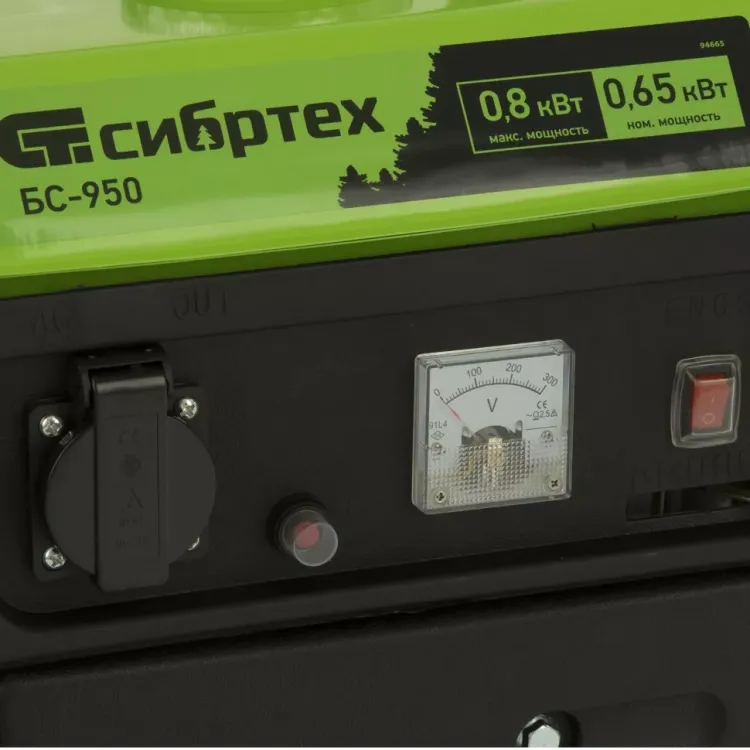 Бензогенератор Сибртех БС-950 с ручным стартером 94665 купить в Урае