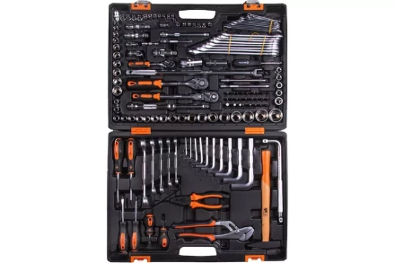 Набор инструментов, 1/2&quot;, 1/4&quot;, CrV, в кейсе 142 предм Вихрь 73/6/7/13 купить в Урае