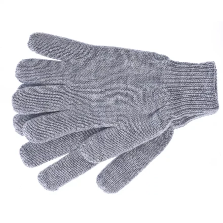 Перчатки трикотажные акрил двойные серое мулине двойная манжета Сибртех Россия 68684 купить в Урае