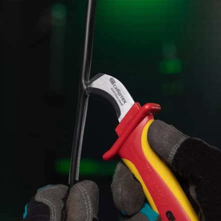 Нож диэлектрический Сибртех до 1000 В, для снятия оплетки электрокабелей 78808 купить в Урае