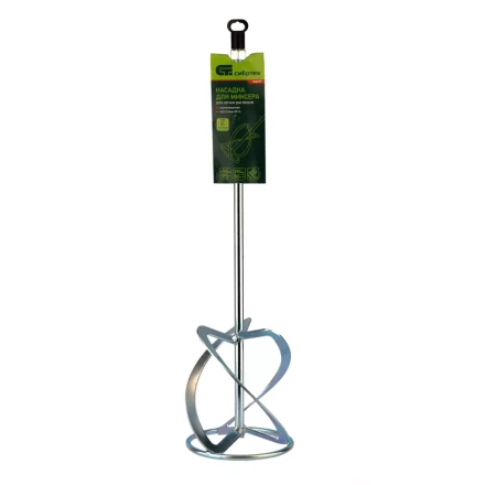 Насадка для миксера, для легких растворов Сибртех, 160 х 590 мм, оцинкованная, хвостовик резьба М14, 848997 купить в Урае