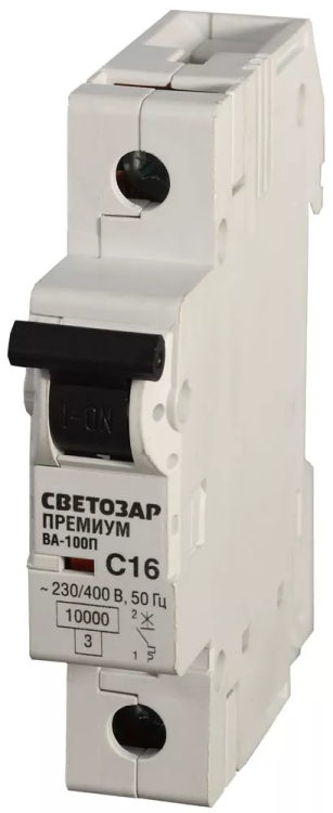 Выключатель автоматический СВЕТОЗАР "ПРЕМИУМ" 1-полюсный, 40 A, "C", откл. сп. 10 кА, 230 / 400 В SV-49031-40-C купить в Урае
