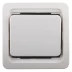 Выключатель СВЕТОЗАР &quot;ГАММА&quot; одноклавишный, без подсветки, цвет белый, 10А/~250В SV-54130-W купить в Урае