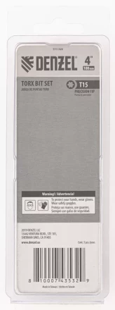 Бита T15x100 мм, 5 шт. Denzel 7711329 купить в Урае