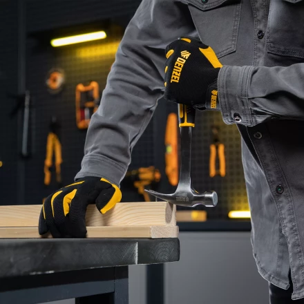 Молоток-гвоздодер 350 г Denzel, цельнометаллический, двухкомпонентная рукоятка 10422 купить в Урае