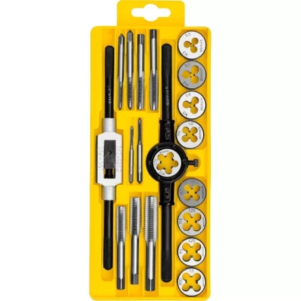 Набор метчиков и плашек STAYER "MASTER", метчикодержатель 1шт, плашкодержатель 1шт, метчики 9шт, плашки 9шт, 20 предметов 28012-H20 купить в Урае