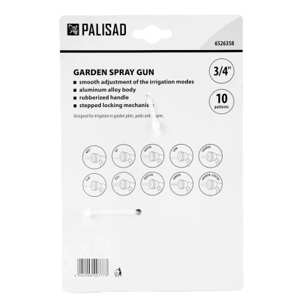 Пистолет-распылитель Palisad 6526358, 10 режимов, металлический корпус купить в Урае