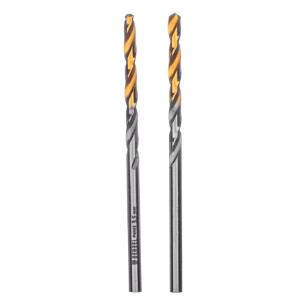 Сверло спиральное по металлу 3,5 x 70 мм, Р6М5, Golden Tip , 2шт. Denzel 718227 купить в Урае