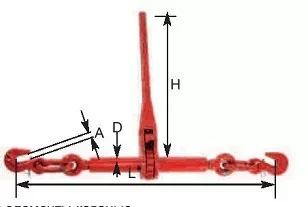 Стяжки цепные для крепления грузов с крюками  р-н 2 тонн L=4 метра купить в Урае