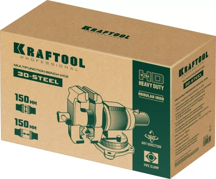 Тиски KRAFTOOL 3D-STEEL универсальные 32704-150 купить в Урае