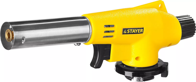 Газовая горелка "MaxTerm" на баллон, STAYER "MASTER" 55584, с пьезоподжигом, регулировка пламени, цанговое соединение, 1300С 55584 купить в Урае