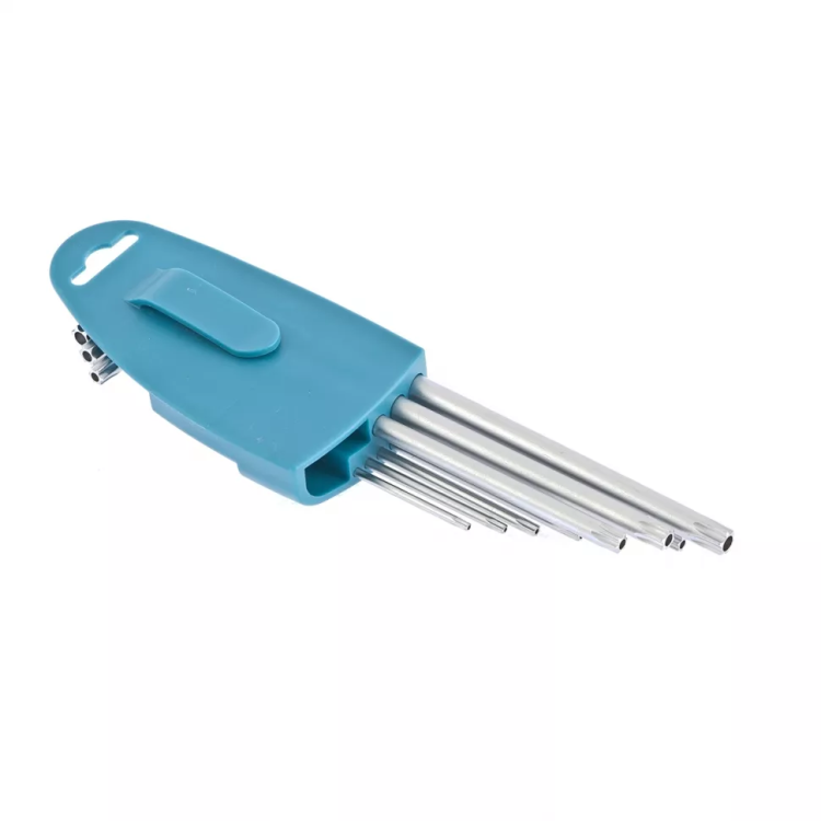 Набор ключей имбусовых TORX-TT T10-T50 экстра-длинные S2 сатинированные 9 шт Gross 16408 купить в Урае