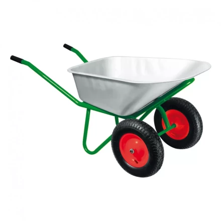 Тачка садово-строительная двухколесная усиленная грузоподъемность 320 кг объем 100 л Kronwerk 689235 купить в Урае