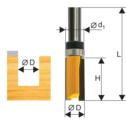 Фреза кромочная прямая ф19х26мм хв 8мм 10536 купить в Урае