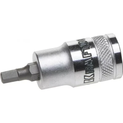 Торцовая бита-головка KRAFTOOL "INDUSTRIE QUALITAT", материал S2, HEX, сатинированная, 1/2", H5 27908-05_z01