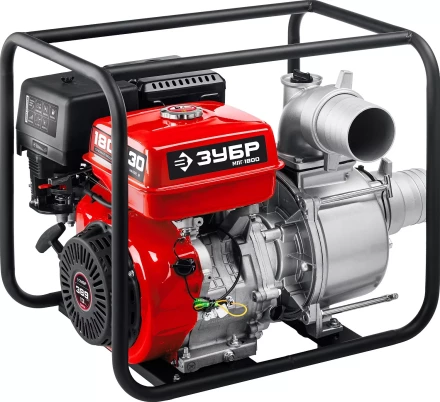 ЗУБР 1800 л/мин, мотопомпа бензиновая для грязной воды (МПГ-1800) купить в Урае