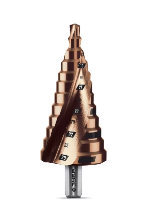 ЗУБР КОБАЛЬТ 6-38мм, 12 ступеней, винтовая проточка, сверло ступенчатое, ПРОФЕССИОНАЛ (29674-6-38-12) купить в Урае