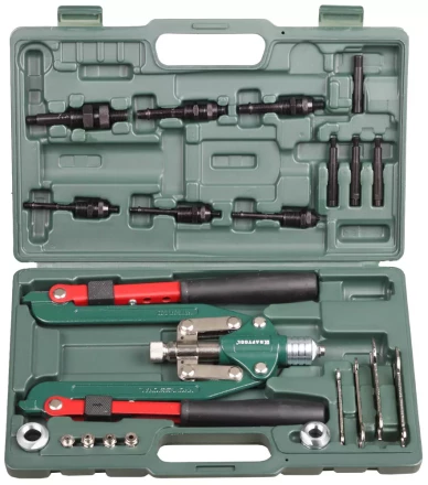 Заклепочник складной, KRAFTOOL &quot;RS-77&quot; 31182, резьбовые М4,М5,М6,М8,М10,М12, вытяжные d=2,4-6,4 мм и штифты М4,М5,М6,М8, из Al, стали, нерж стали 31182 купить в Урае