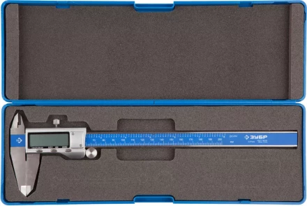 Штангенциркуль ЗУБР &quot;ЭКСПЕРТ&quot;, ШЦЦ-I-200-0,01,цифровой, нерж. сталь, металлический корпус,200мм, шаг измерения 0,01мм 34463-200 купить в Урае