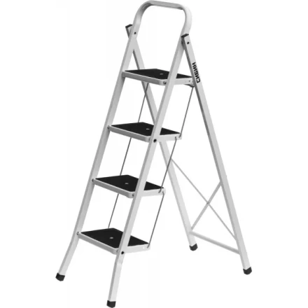 Лестница-стремянка СИБИН стальная c широкими ступенями, 4 ступени 38807-04 купить в Урае