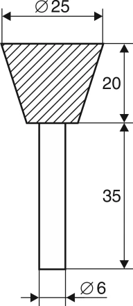Шарошка абразивная Трапеция 25х20х6 мм Энкор 21664 купить в Урае