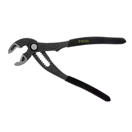 Клещи переставные Denzel 17905, кнопочный механизм, обливные рукоятки, 180 мм купить в Урае