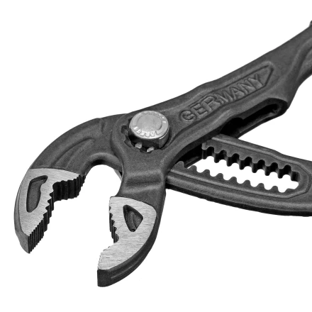 Клещи переставные Denzel 17905, кнопочный механизм, обливные рукоятки, 180 мм купить в Урае