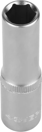 Головка торцовая ЗУБР &quot;МАСТЕР&quot; (1/2&quot;), удлиненная, Cr-V, FLANK, хроматированное покрытие, 12мм 27726-12 купить в Урае